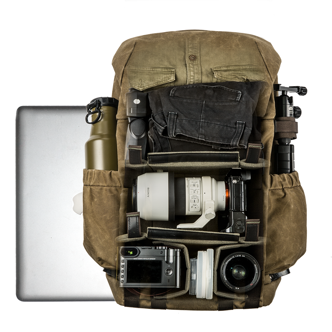 "PILOT" TRAVEL CAMERA BACKPACK 20L Handmade camera bags, backpacks