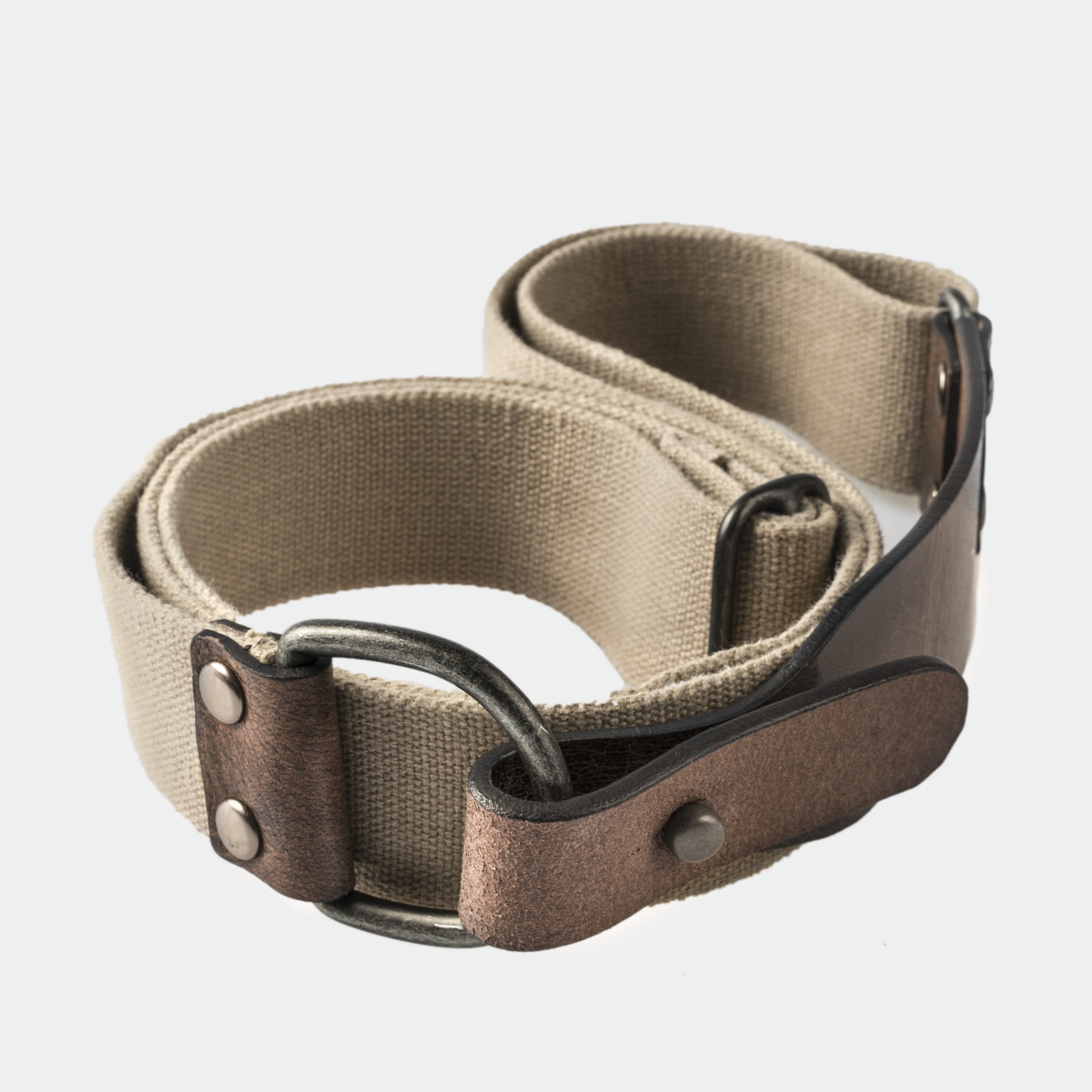 ADJUSTABLE CANVAS SHOULDER STRAP KHAKI (for Accessory Pouch) Handmade