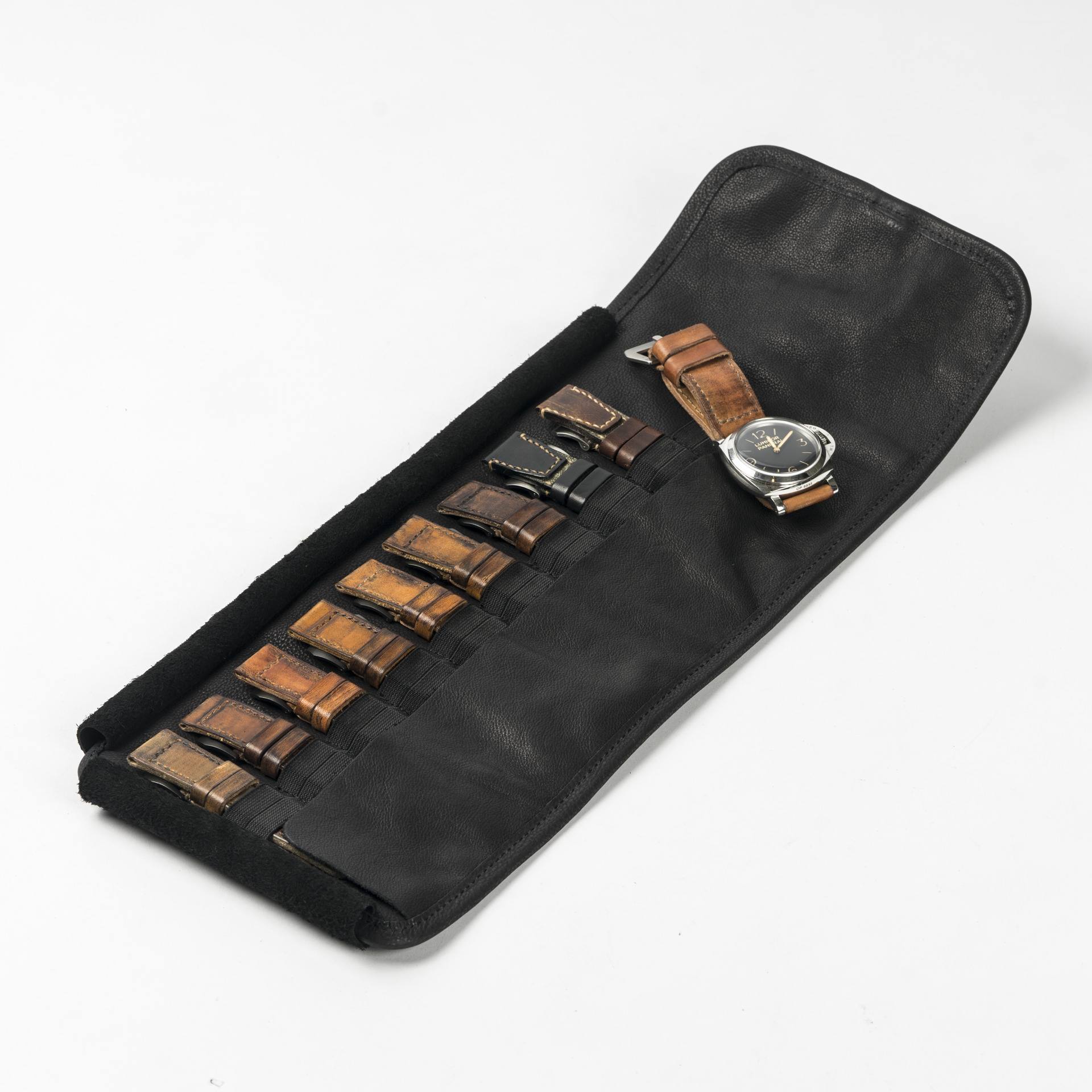 PebbleGrain Leather Strap Holder (10 Slot) Handmade camera bags