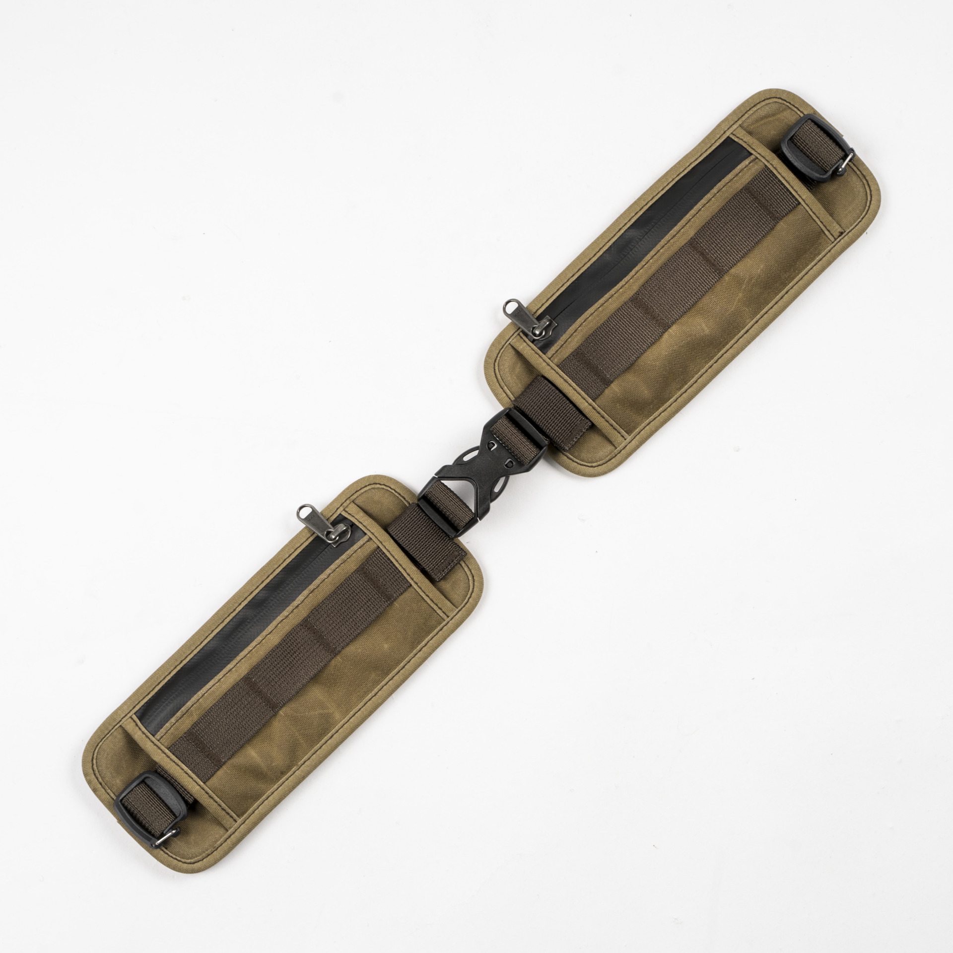 PADDED ADJUSTABLE BACKPACK WAIST BELT WITH CARD POCKETS Handmade