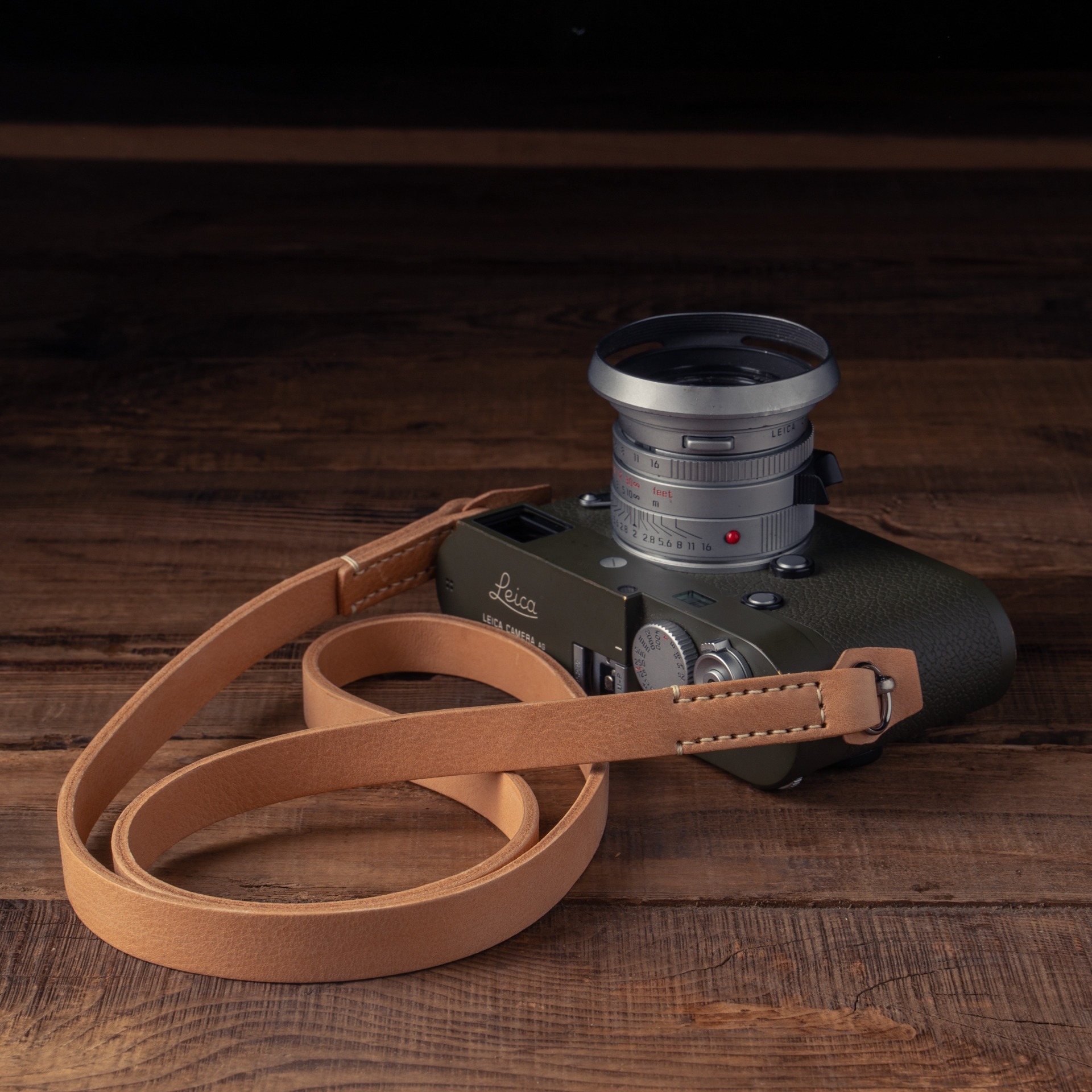 Premium Handcraft Double-Sided Leather Strap 007 (Cura Split Rings)