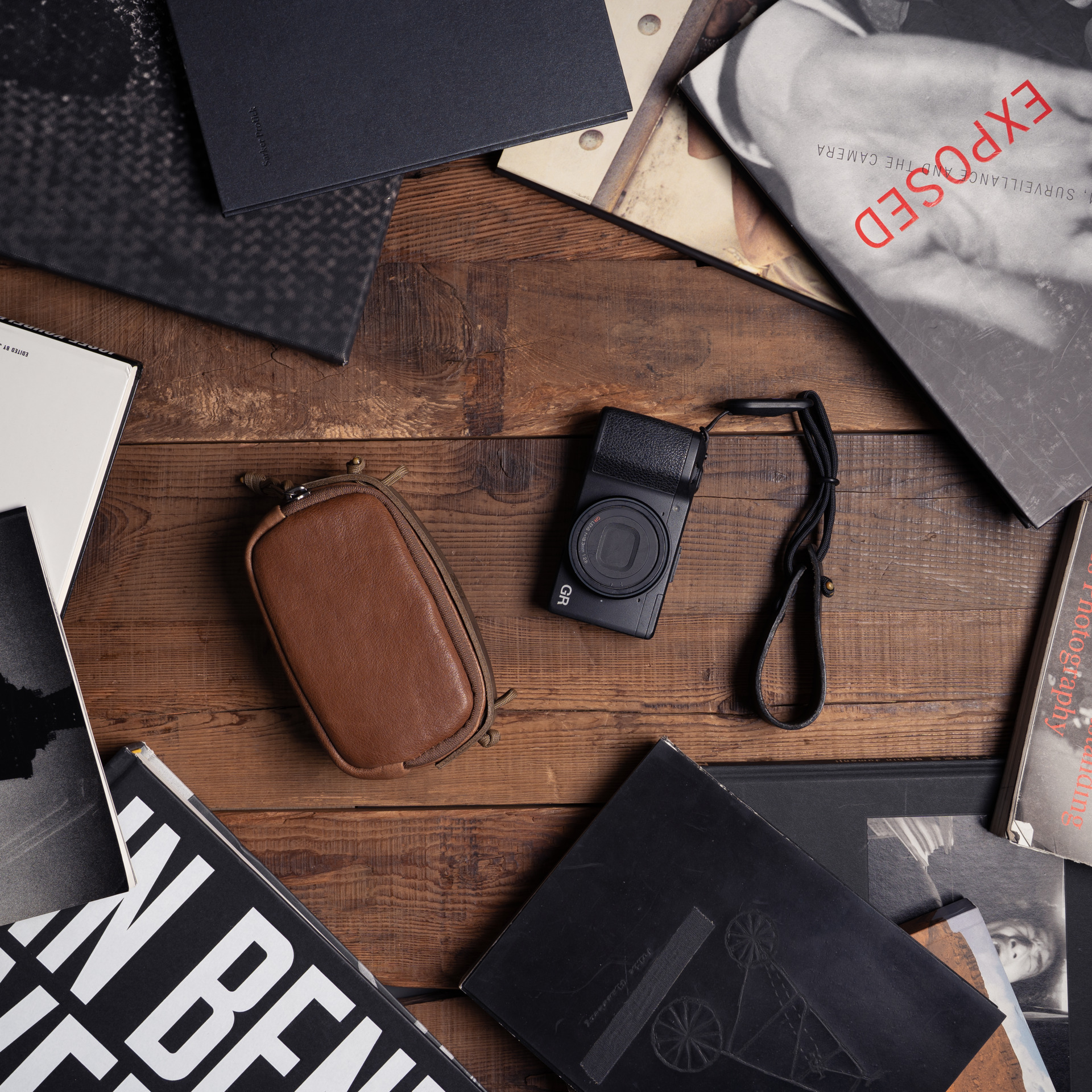 レザーポータブルカメラポーチ S