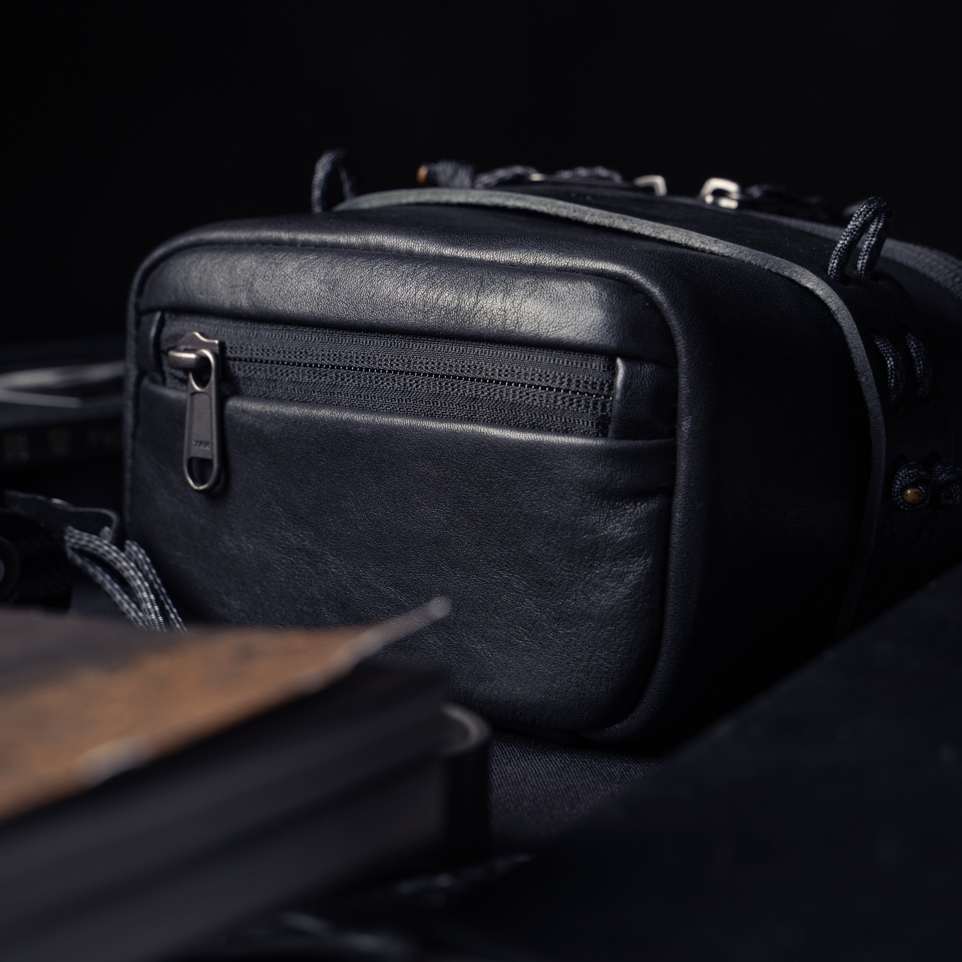 Full Leather Portable Camera Pouch L