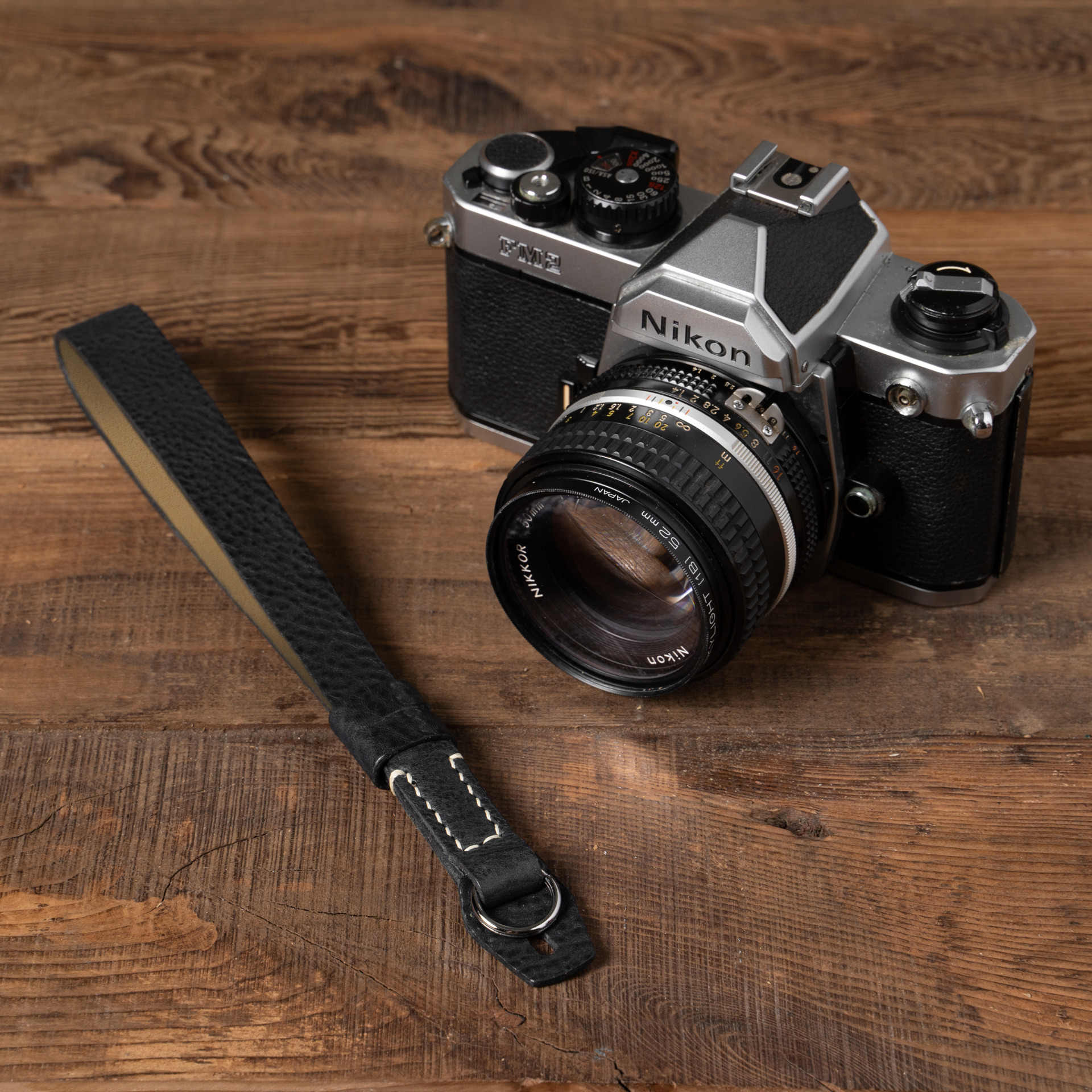 Full Leather Camera Wrist Strap 000 (Cura Split Ring) - Handmade