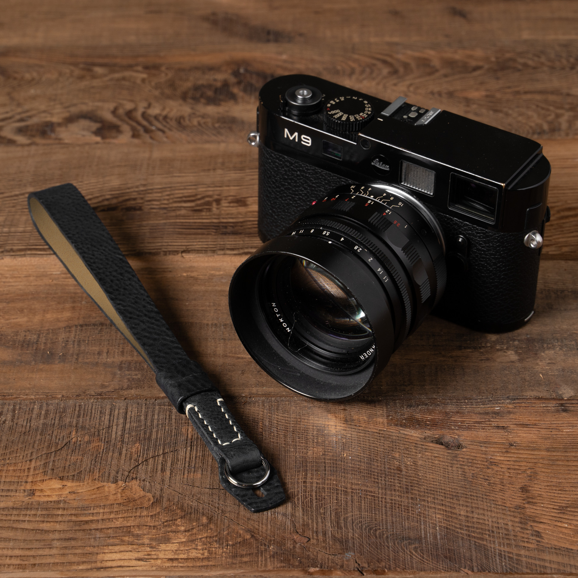 Full Leather Camera Wrist Strap 000 (Cura Split Ring) - Handmade