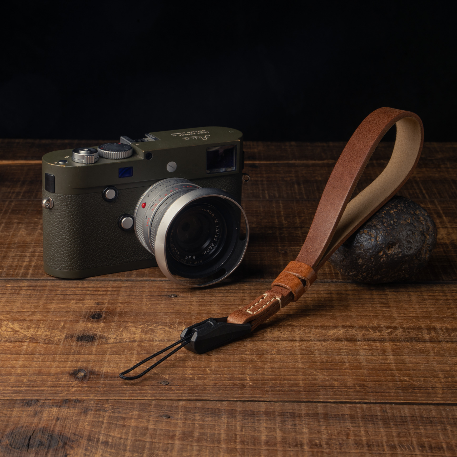 Full Leather Camera Wrist Strap 006 (Japan YKK Quick Release Buckle)