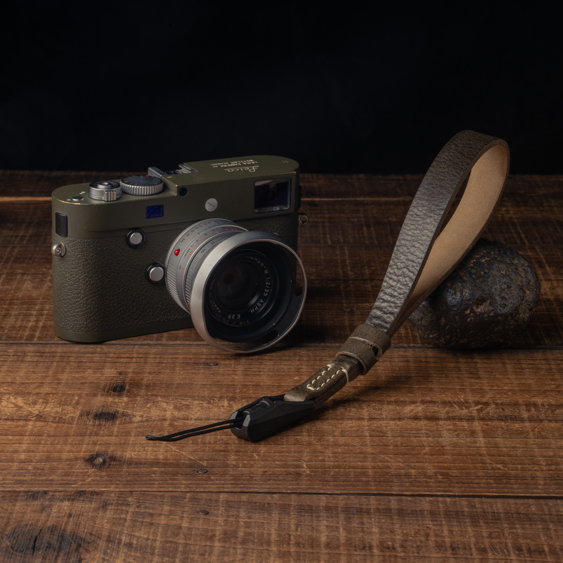 Full Leather Camera Wrist Strap 001 (Japan YKK Quick Release Buckle)