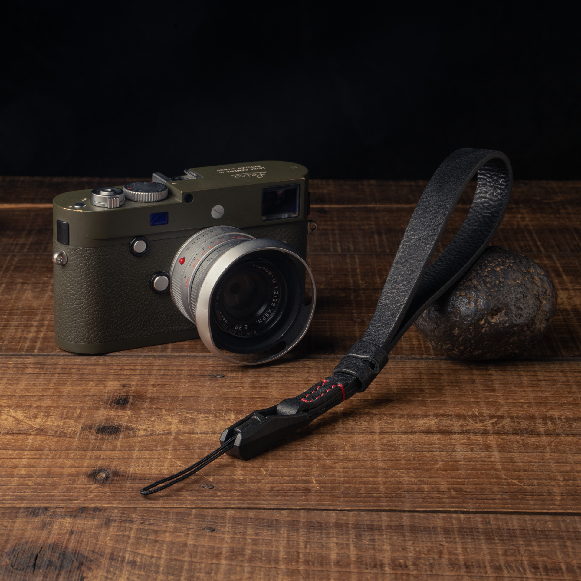 Premium Handcrafted Double-Sided Leather Wrist Strap 002 (Japan YKK Quick Release Buckle)