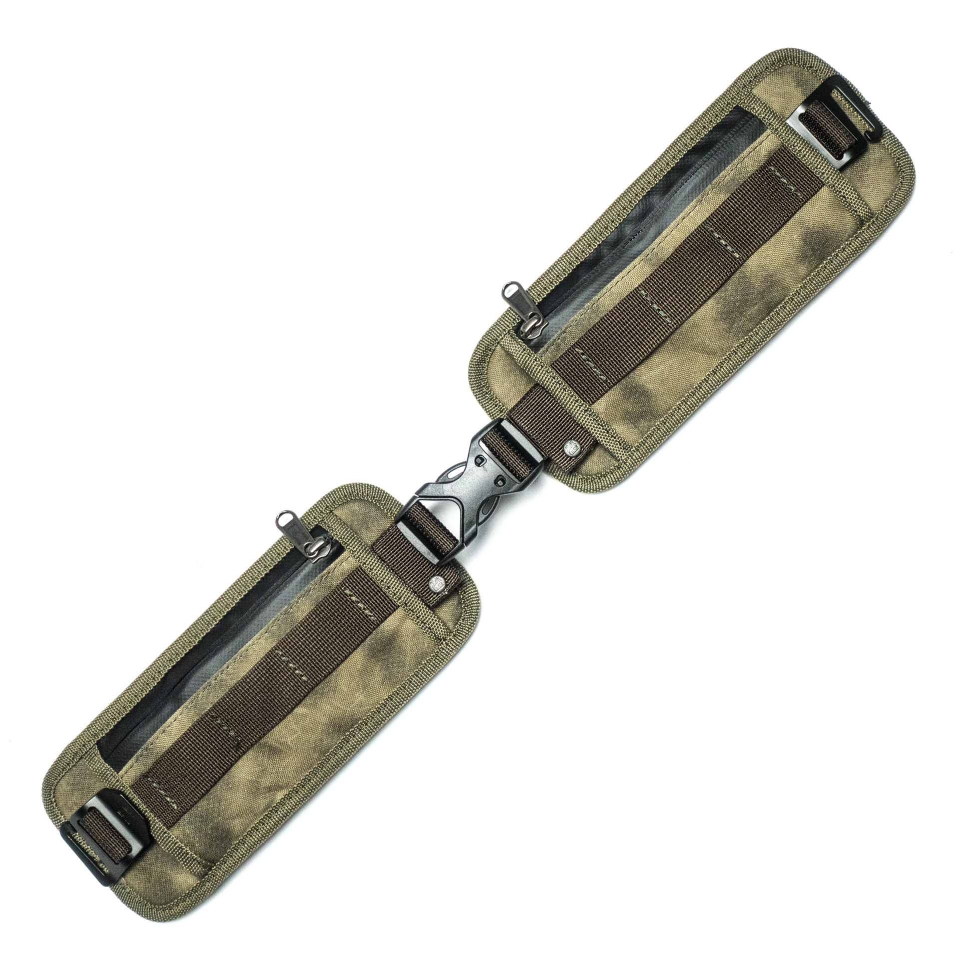 PADDED ADJUSTABLE BACKPACK WAIST BELT WITH CARD POCKETS Handmade