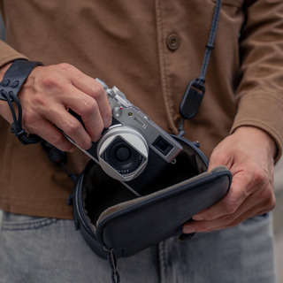 Full Leather Portable Camera Pouch M