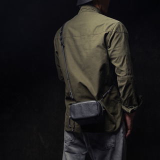 Full Leather Portable Camera Pouch L