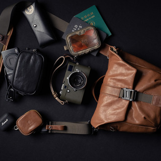 "PILOT" LEATHER TRAVEL CAMERA BAG 3.5L UPGRADED