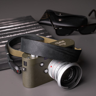 Full Leather Camera Neck Strap 000 Tapered (Peak Design Anchor Link)