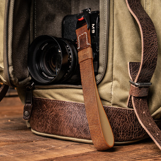 Full Leather Camera Wrist Strap 006 (Peak Design Anchor Link)