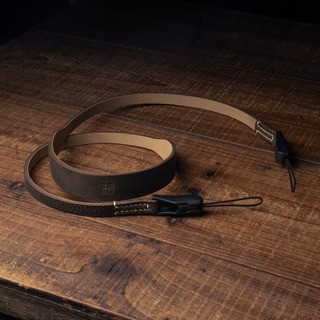 Full Leather Camera Neck Strap 001 Tapered (Japan YKK Quick Release Buckle)