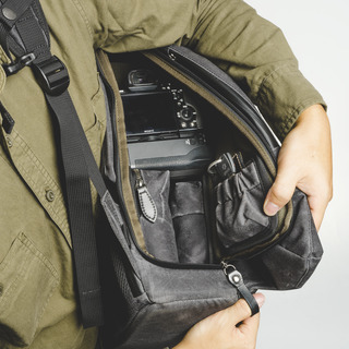 camera bag with side access